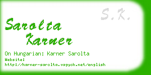 sarolta karner business card